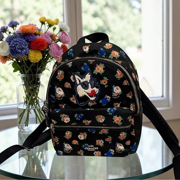 Coach Handbags - Coach Charlie dog floral mini backpack 2016